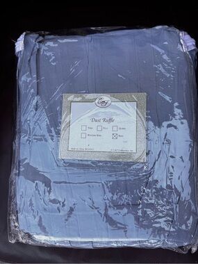 Slate Blue King Dust Ruffle - Tailored Bed Skirt
